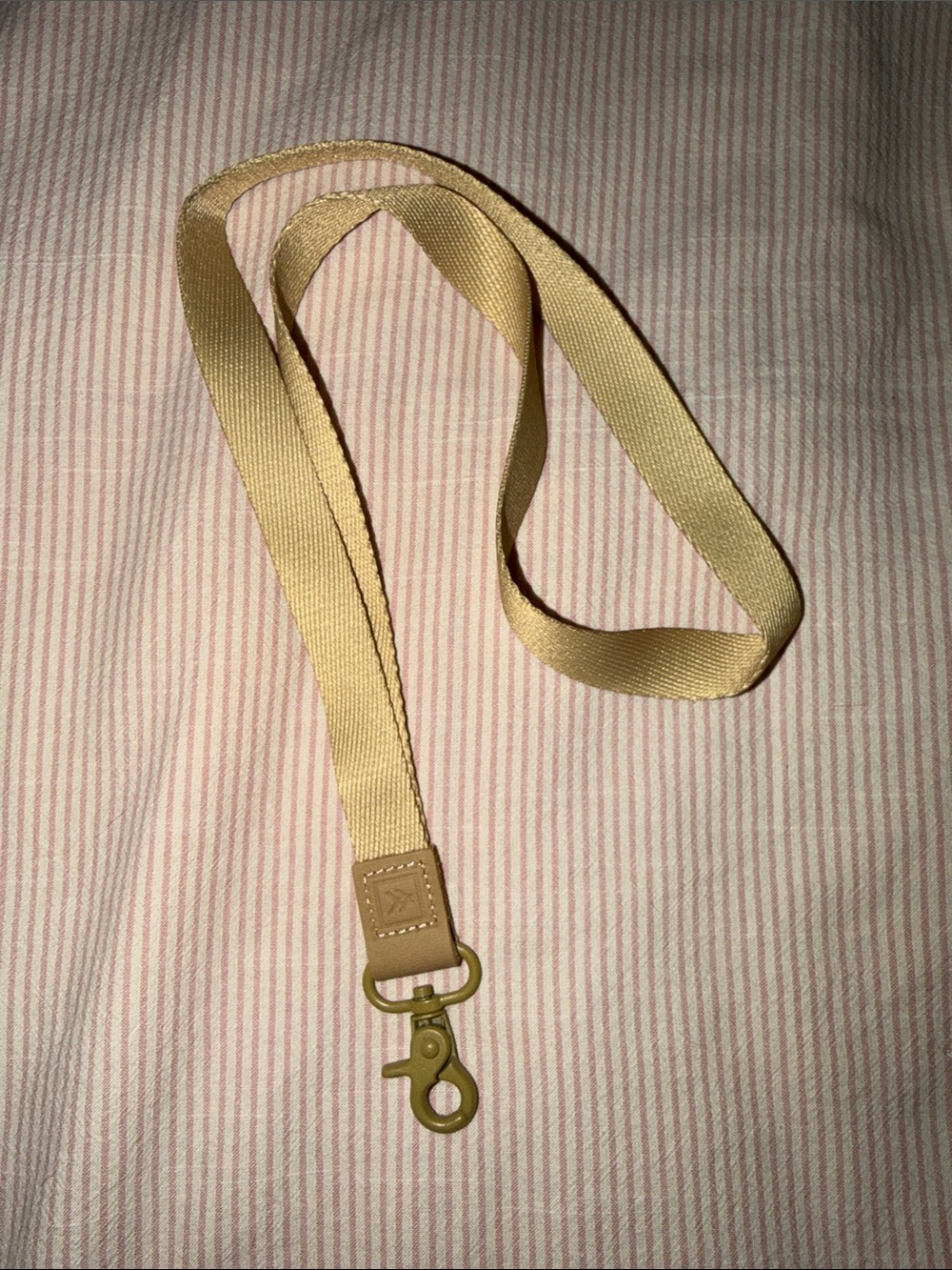 Thread Beige Canvas Lanyard with Hook